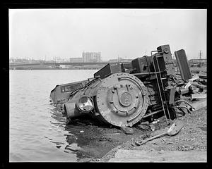 Train wreck near Dover St. Bridge