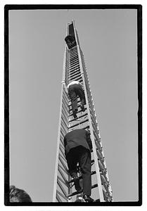 Fire truck and ladder