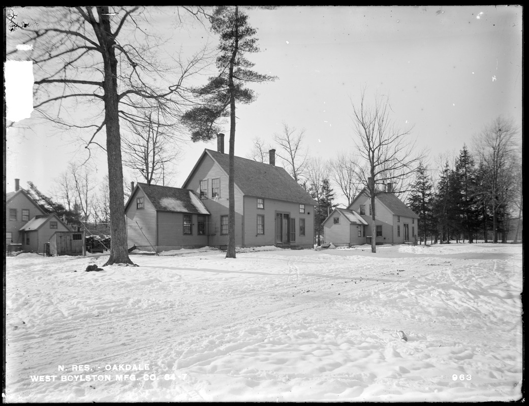 Wachusett Reservoir, West Boylston Manufacturing Company's houses, on