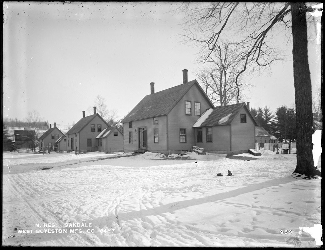 Wachusett Reservoir, West Boylston Manufacturing Company's houses, on