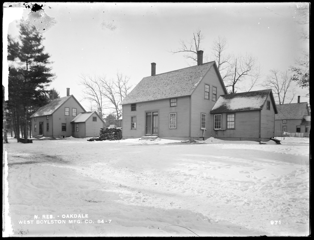 Wachusett Reservoir, West Boylston Manufacturing Company's houses, south of those on the south