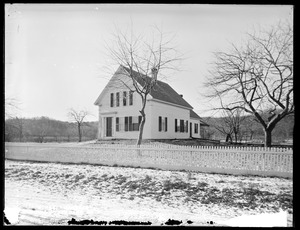 Wachusett Reservoir, Arminda W. Shepard's house, on the west side of Newton Street, from the east in Newton Street, Oakdale, West Boylston, Mass., Jan. 13, 1897