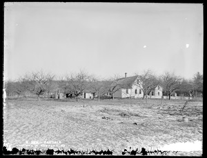 Wachusett Reservoir, Arminda W. Shepard's houses, on the west side of Newton Street, from the south in yard, Oakdale, West Boylston, Mass., Jan. 13, 1897