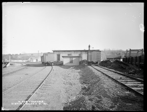 Wachusett Reservoir, Boston & Maine Railroad's engine house, from the west, Oakdale, West Boylston, Mass., Jan. 13, 1897