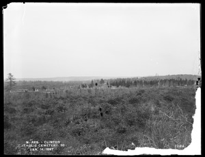 Wachusett Reservoir, Catholic Cemetery, near Sandy Pond, from the north, Clinton, Mass., Jan. 14, 1897