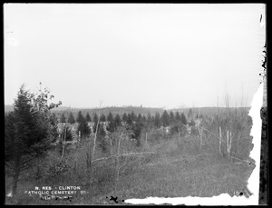 Wachusett Reservoir, Catholic Cemetery, near Sandy Pond, from the south on the hill in the south part of the cemetery, Clinton, Mass., Jan. 14, 1897