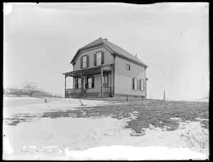 Wachusett Reservoir, John W. Burke's house, on the south side of private way, leading from the west side of Main Street, from the north, Clinton, Mass., Feb. 11, 1897