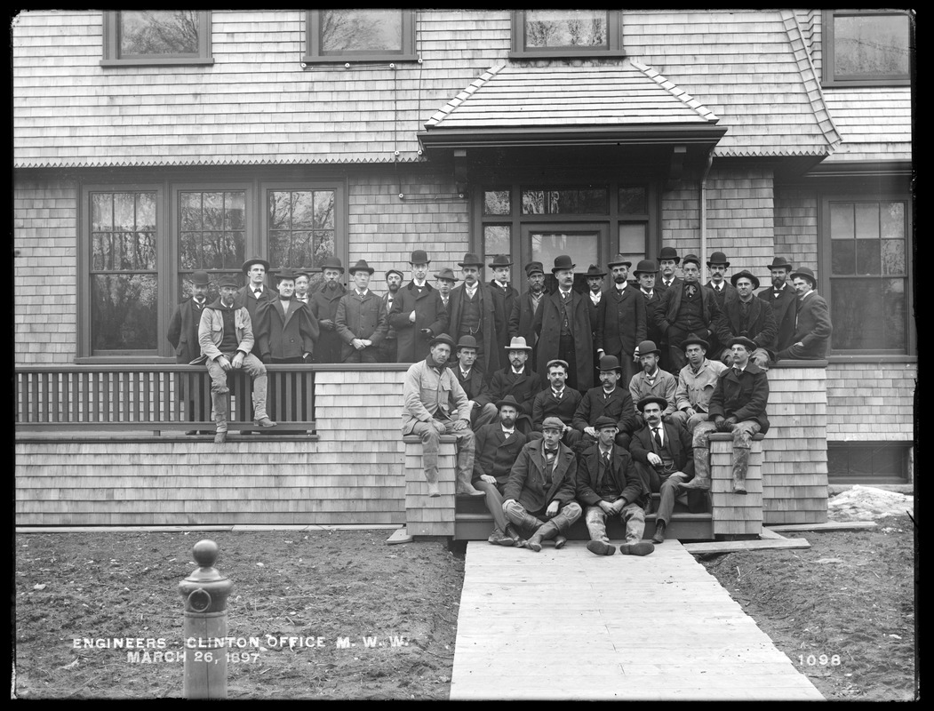 Wachusett Reservoir, Metropolitan Water Works office, engineers of the Metropolitan Water Works, Clinton, Mass., Mar. 26, 1897