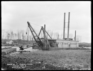 Sudbury Reservoir, Section Q, dredge, from the southeast, Marlborough, Mass., Mar. 26, 1897