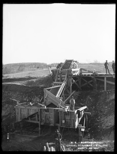 Wachusett Aqueduct, gravel screener, Section 9, station 355, from the northeast, Northborough, Mass., Mar. 29, 1897