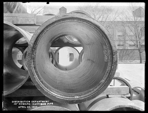Distribution Department, Edgeworth Pipe Yard, 48-inch Howard-Harrison Iron Company pipe (B-224, 8110 lbs.), Malden, Mass., Apr. 22, 1897