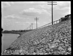 Sudbury Reservoir, Section C, riprap on the northerly side of the Worcester Turnpike near the White Cross Road, from the west, Southborough, Mass., May 4, 1897