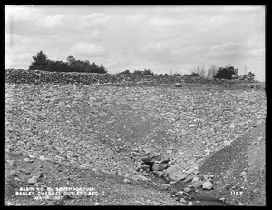 Sudbury Reservoir, Section C, riprap at the outlet of the Bagley channel, from the east, Southborough, Mass., May 4, 1897