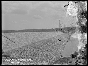 Sudbury Reservoir, slope paving and riprap on the westerly side of dam, from the north, Southborough, Mass., May 4, 1897