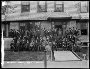 Wachusett Reservoir, Metropolitan Water Works office, employees of the Metropolitan Water Board; Boston office force and part of Clinton office (May 6 or May 8), Clinton, Mass., May 6, 1897