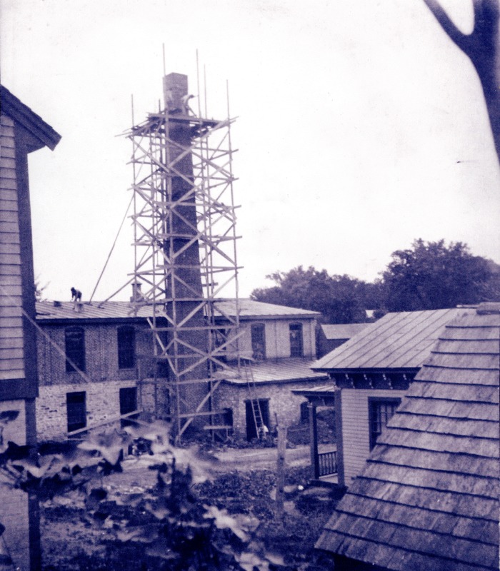 Reconstructing chimney at Taft or 'Old Huguenot Mill', 1902 (2)