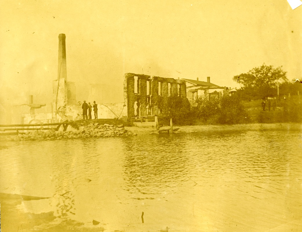 Taft or 'Old Huguenot Mill' after the fire, April 26, 1888