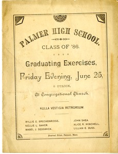 Palmer High School Class of '86 Graduating Exercises