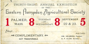 Thirty-third annual Exhibition of the Eastern HampdenAgricultural Society