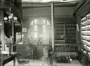 Goodnow Memorial Building, Princeton, MA - interior, c 1880s