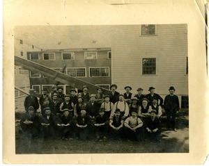 Workers from the Nelson and Rice Currier Shop, (Tannery), Shrewsbury (Mass.)