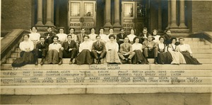 Southbridge high School Graduating Class 1909 at Town Hall Southbridge Massachusetts