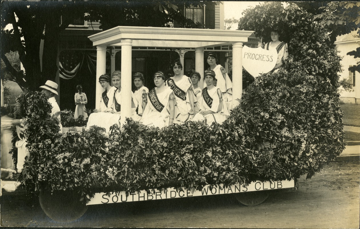 Southbridge Woman's Club Float in 1916 Centennial Parade Southbridge Massachusetts