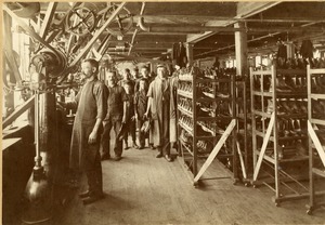 Workers in the Isaac Prouty boot and shoe company