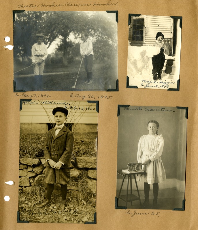 Sturbridge students: Chester and Clarence Hooker, Magie Huggin, Ralph Whittemore, Harriet Cranston