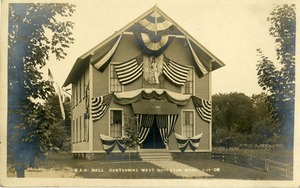 Photo 002 G.A.R. Hall. West Boylston Centennial Parade July 16, 1908