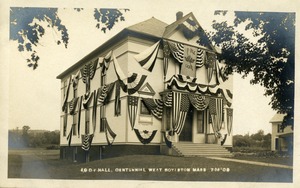 Photo 003 I.O.O.F. Hall. West Boylston Centennial Parade July 16, 1908