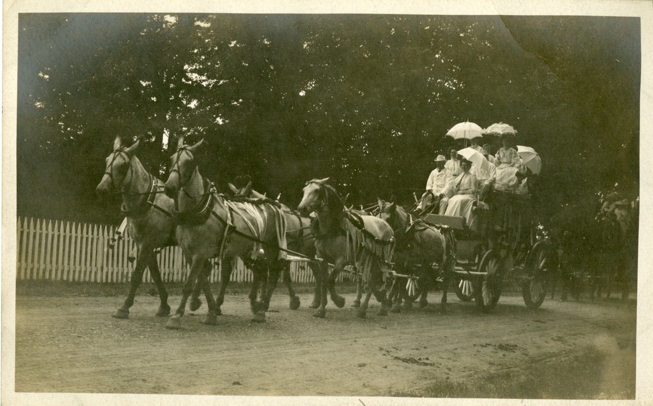 Photo 011 Mr. Edward A. Cowee's float. West Boylston Centennial Parade July 16, 1908