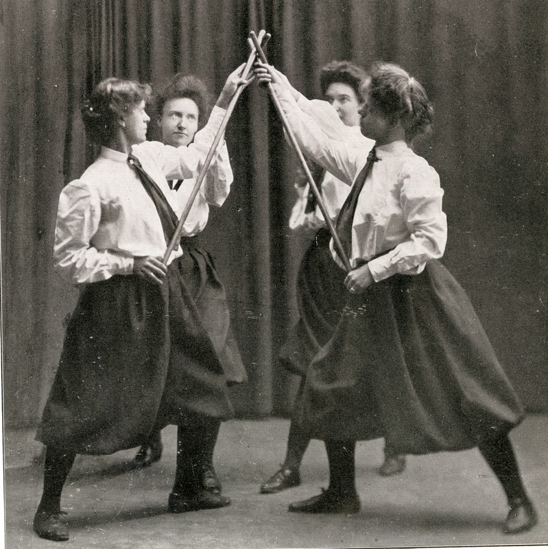 A wand drill at the YWCA in Worcester, Massachusetts, 1916