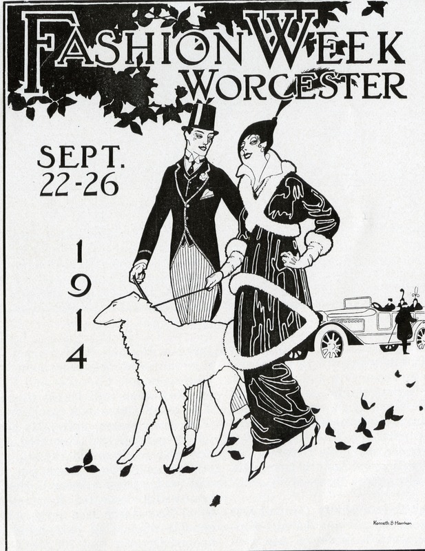 Reproduction of a poster for Fashion Week in Worcester, Massachusetts, 1914