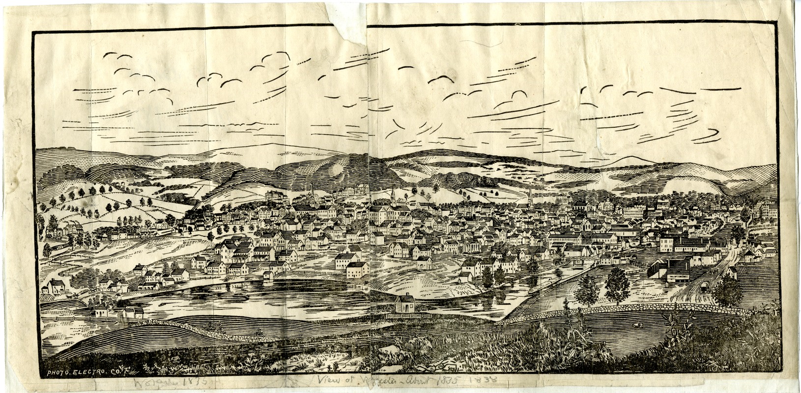 View of Worcester about 1835-1838