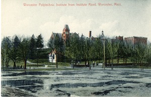 Worcester Polytechnic Institute from Institute Road, Worcester, Mass.