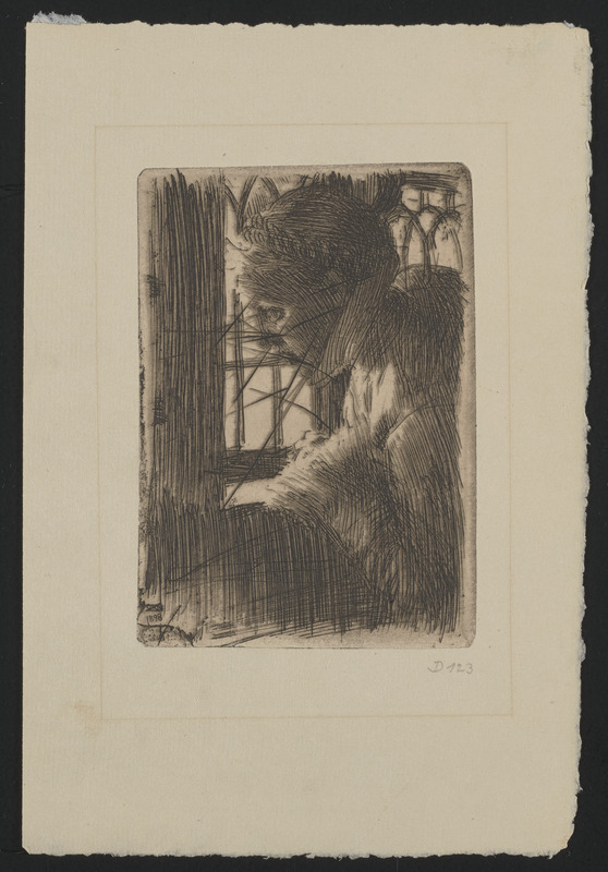 Peasant girl at window