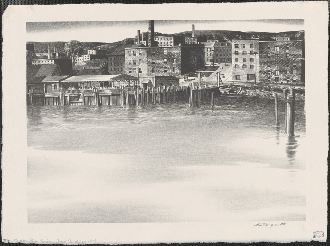 Hudson River (boat landing) Digital Commonwealth