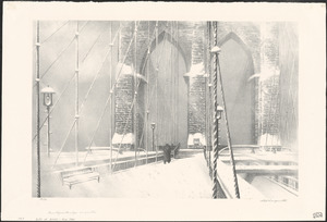 Brooklyn Bridge in winter