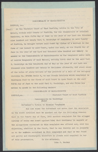 Sacco-Vanzetti Case Records, 1920-1928. Defense Papers. District Court of East Norfolk, Judgment in Complaint of Andrew Manganaro vs. Carl E. Goodridge. (document finds probable cause in spite of Goodridge's motion to dismiss complaint), 1920. Box 12, Folder 19, Harvard Law School Library, Historical & Special Collections