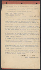 Sacco-Vanzetti Case Records, 1920-1928. Defense Papers. New York Supreme Court, Steuben County Decree of Divorce, 1909. Box 12, Folder 38, Harvard Law School Library, Historical & Special Collections