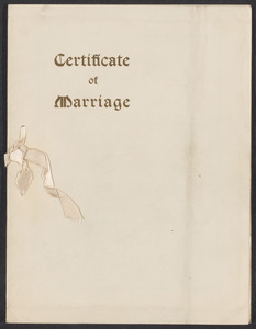 Sacco-Vanzetti Case Records, 1920-1928. Defense Papers. Marriage Certificate and Booklet: Rhode Island, May 9, 1914. Box 12, Folder 39, Harvard Law School Library, Historical & Special Collections