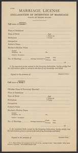 Sacco-Vanzetti Case Records, 1920-1928. Defense Papers. Marriage License, 1914. Box 12, Folder 43, Harvard Law School Library, Historical & Special Collections