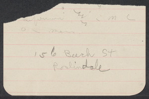 Sacco-Vanzetti Case Records, 1920-1928. Defense Papers. Goodridge Memorabilia: Address (no name), n.d. Box 12, Folder 49, Harvard Law School Library, Historical & Special Collections