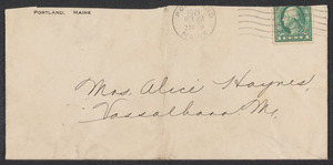 Sacco-Vanzetti Case Records, 1920-1928. Defense Papers. Goodridge Memorabilia: Menu (handwritten) for Breakfast, Dinner, and Supper (torn in half. May have been sent to Mrs. Alice Haynes), October 20, 1921. Box 12, Folder 64, Harvard Law School Library, Historical & Special Collections