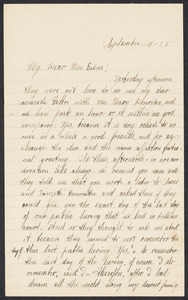 Sacco-Vanzetti Case Records, 1920-1928. Correspondence. Nicola Sacco to Mrs. Elizabeth Evans, September 11, 1925. Box 38, Folder 13, Harvard Law School Library, Historical & Special Collections