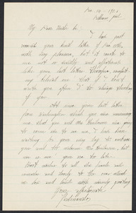 Sacco-Vanzetti Case Records, 1920-1928. Correspondence. Nicola Sacco to Mrs. Elizabeth Evans, December 14, 1926. Box 38, Folder 19, Harvard Law School Library, Historical & Special Collections