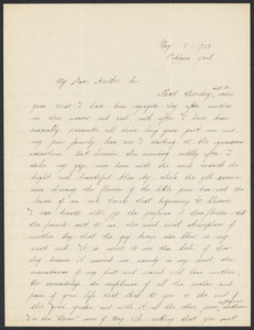 Sacco-Vanzetti Case Records, 1920-1928. Correspondence. Nicola Sacco to Mrs. Elizabeth Evans, May 8, 1927. Box 38, Folder 24, Harvard Law School Library, Historical & Special Collections