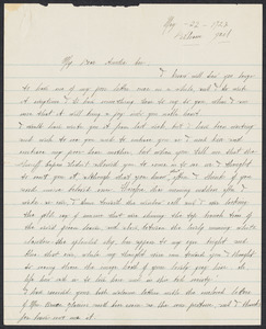 Sacco-Vanzetti Case Records, 1920-1928. Correspondence. Nicola Sacco to Mrs. Elizabeth Evans, May 22, 1927. Box 38, Folder 25, Harvard Law School Library, Historical & Special Collections