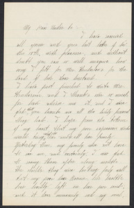 Sacco-Vanzetti Case Records, 1920-1928. Correspondence. Nicola Sacco to Mrs. Elizabeth Evans, n.d. Box 38, Folder 32, Harvard Law School Library, Historical & Special Collections